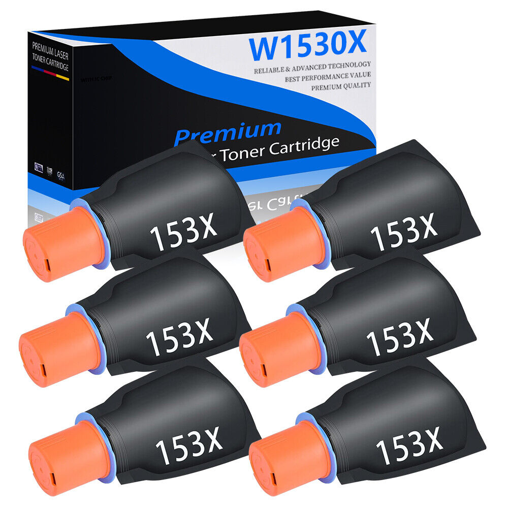 6PK W1530X Compatible with HP 153X Toner Cartridges for MFP 1604 1604W 2604SDW