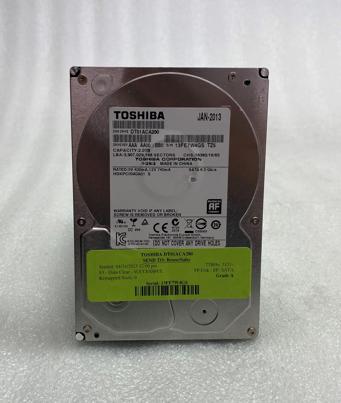 TOSHIBA DT01ACA200 2TB 3.5