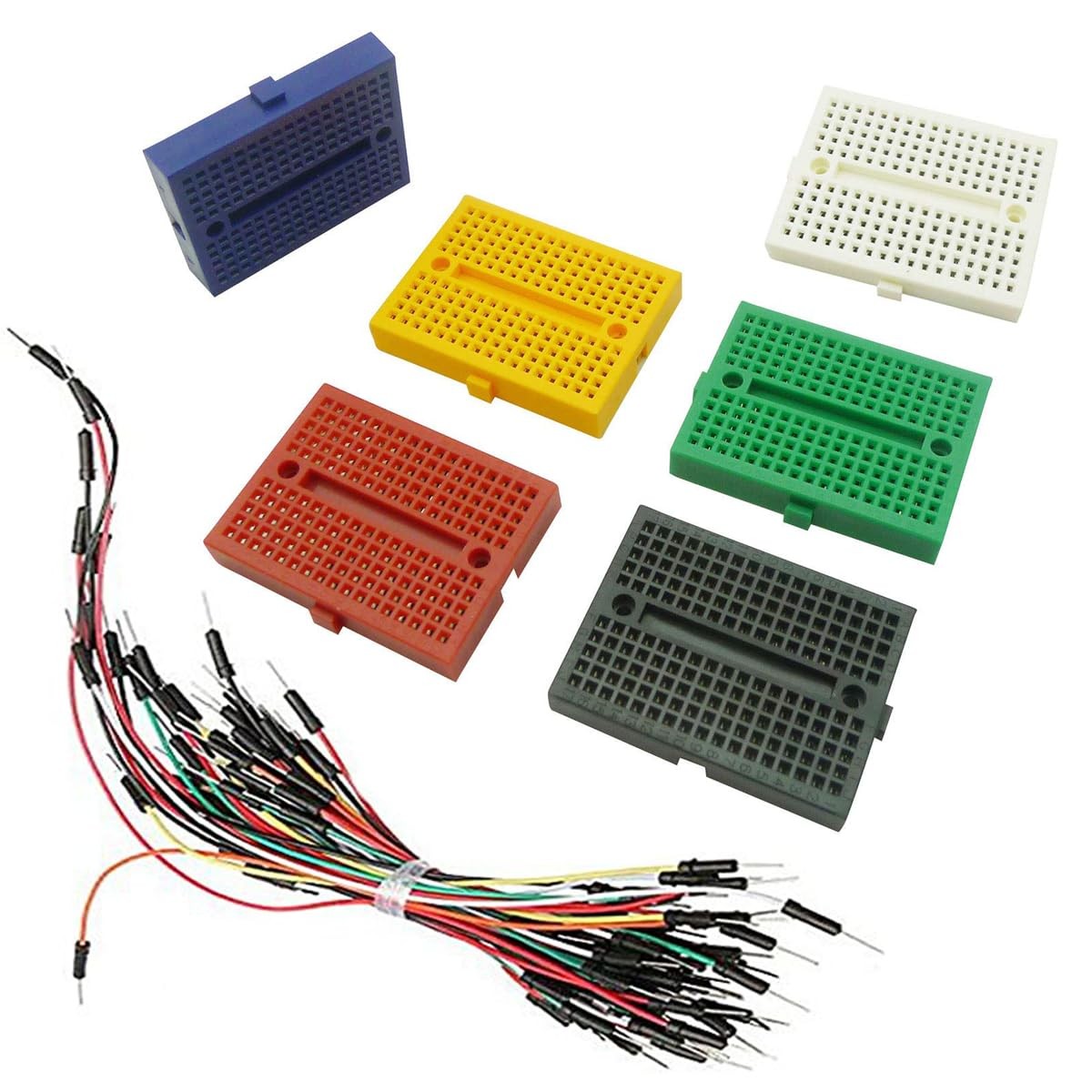 6 PCS 170 Tie Points Mini Breadboard Kit SYB170 Solderless Prototype PCB