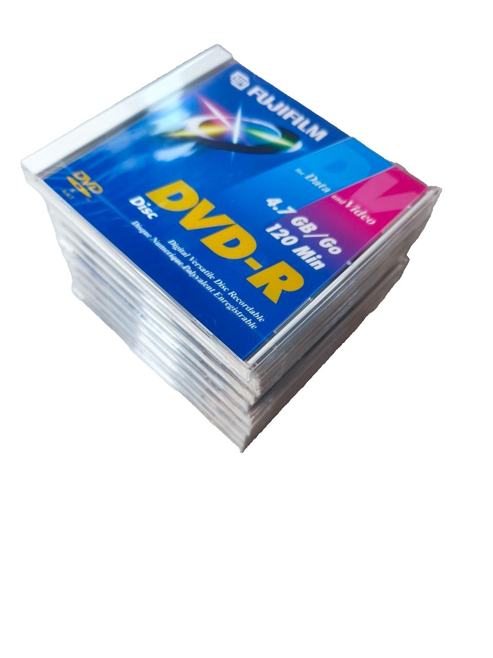 Fujifilm DVD-R 4.7GB 120min Recordable Media-10 Pack with Jewel Cases