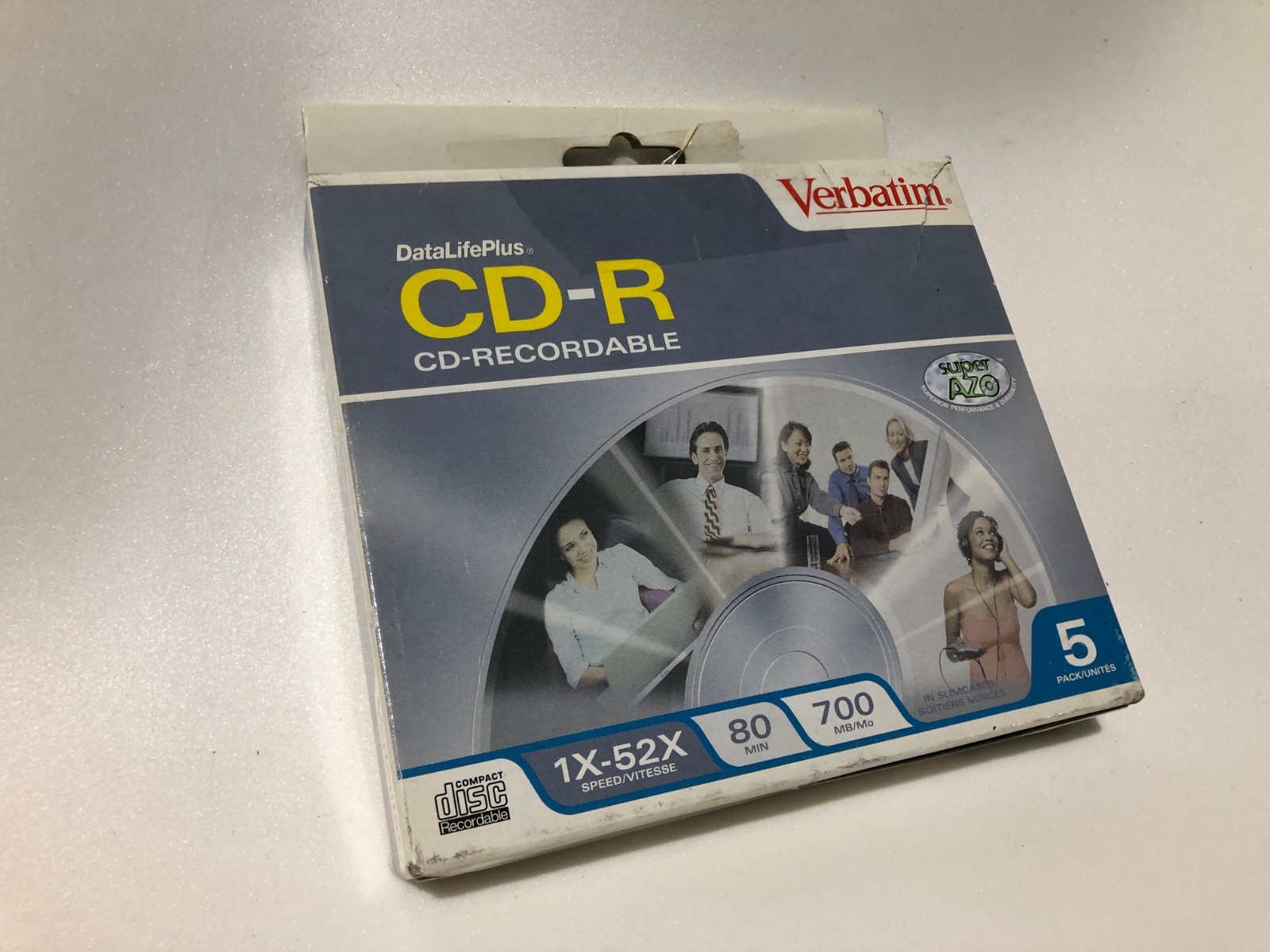 5x - Verbatim CD-R Data Life Plus Super Azo High Speed 52X 80 Min 700 MB - NEW