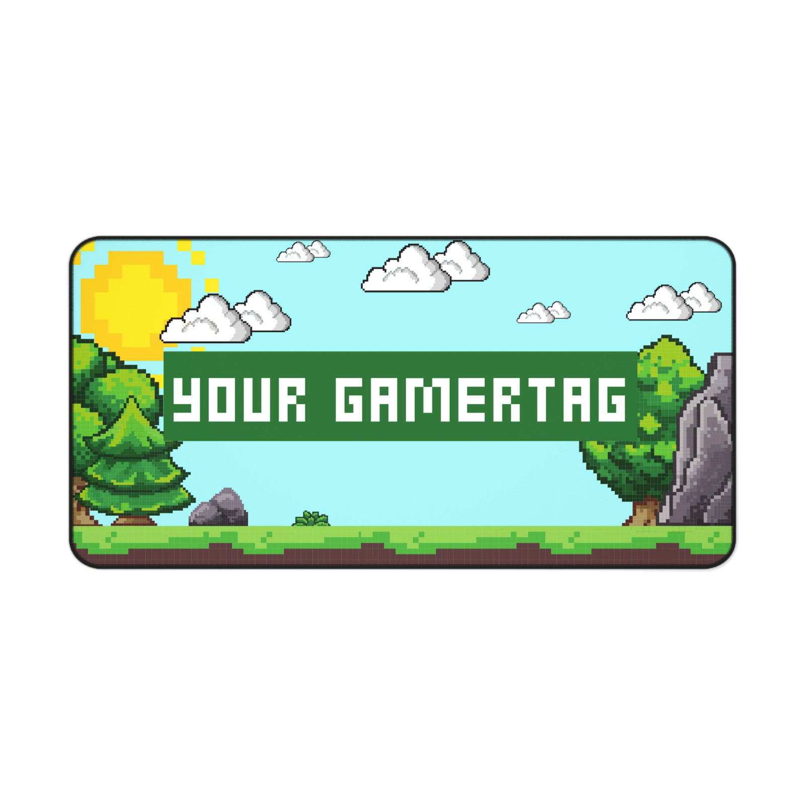 Personalized Gamertag Retro Pixel Art Gaming Mouse Pad Mousepad XXL Desk Mat