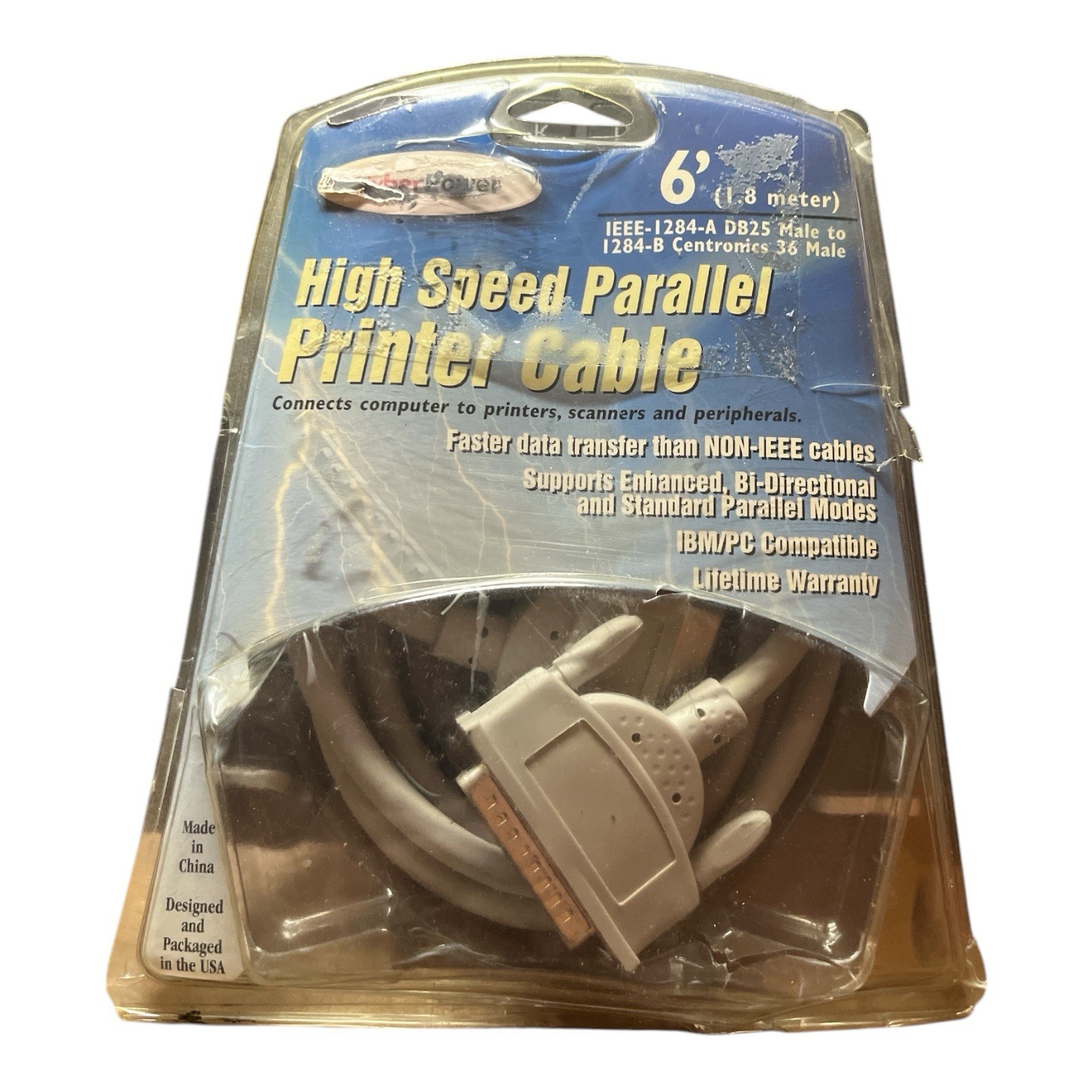 6FT DB25 25-Pin Parallel Male to CN36 Centronics Male IEEE 1284 Printer Cable