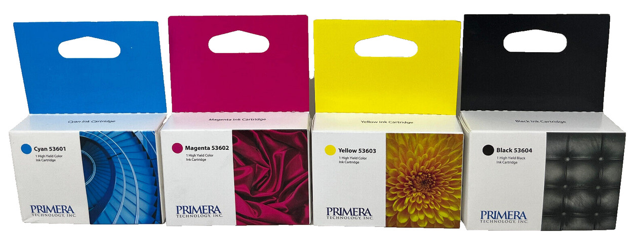 PRIMERA 53601/2/3/4 4 Original Cartridges BK/C/M/Y Bravo DP-4100/DP-4101 [A Box]