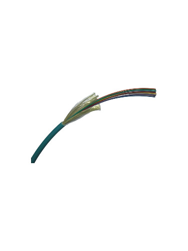 12 Strand Indoor Riser OM3 50um Corning Glass Fiber Optic Cable- 1000ft - Aqua 