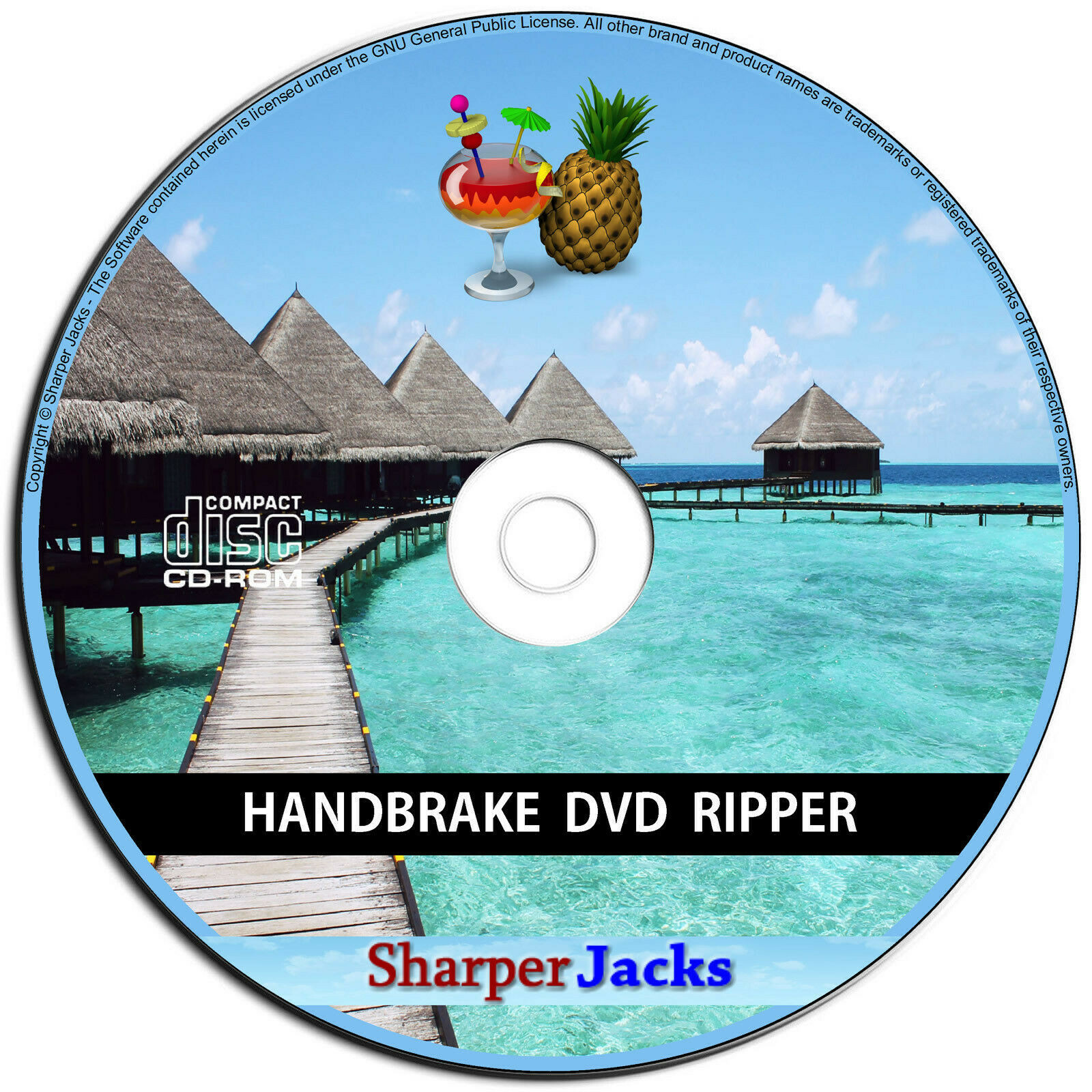 NEW & Fast Ship HandBrake DVD Ripper / Converter / Transcoder - Windows Disc