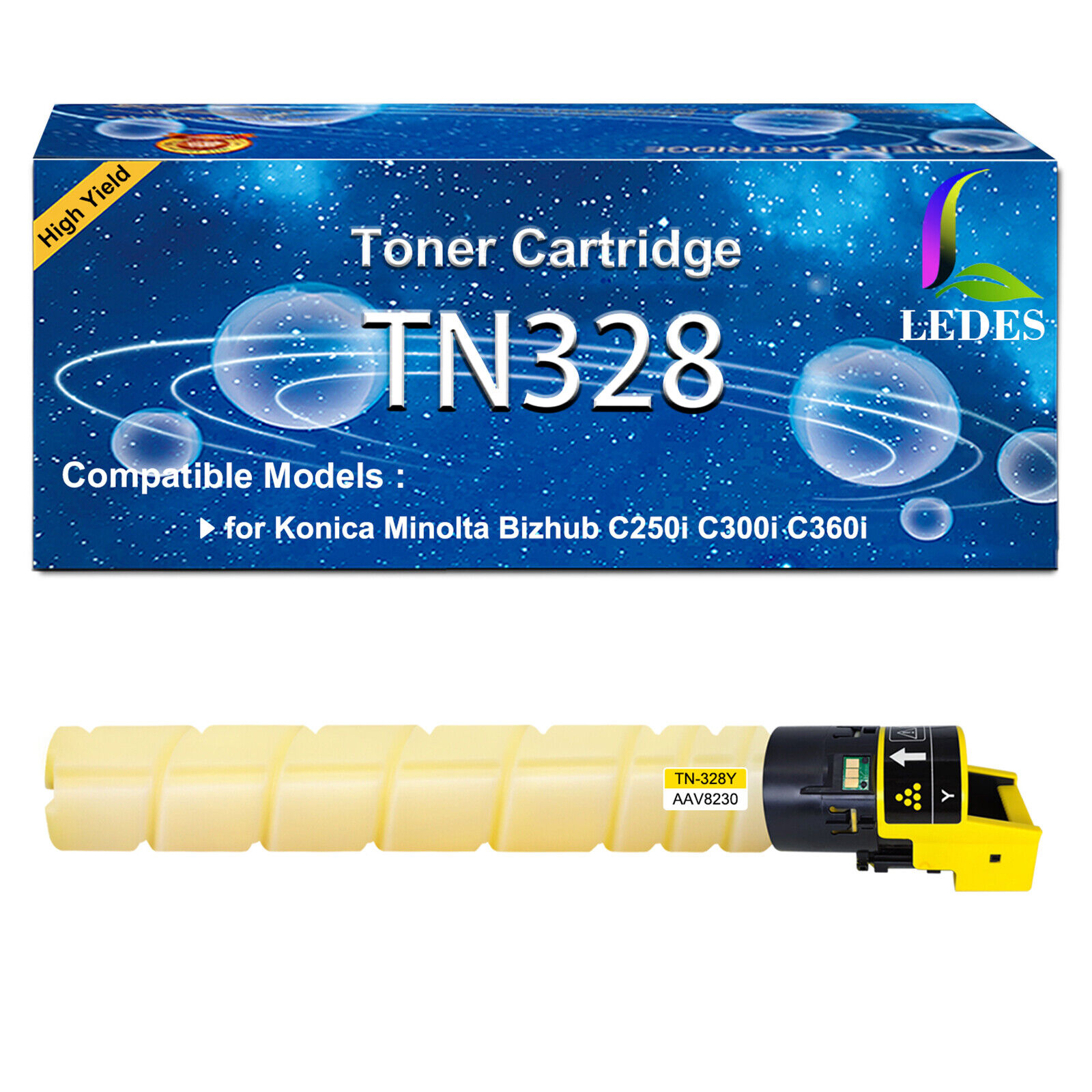 TN-328Y Yellow Toner Cartridge AAV8230 for Konica Minolta Bizhub C250i C300i