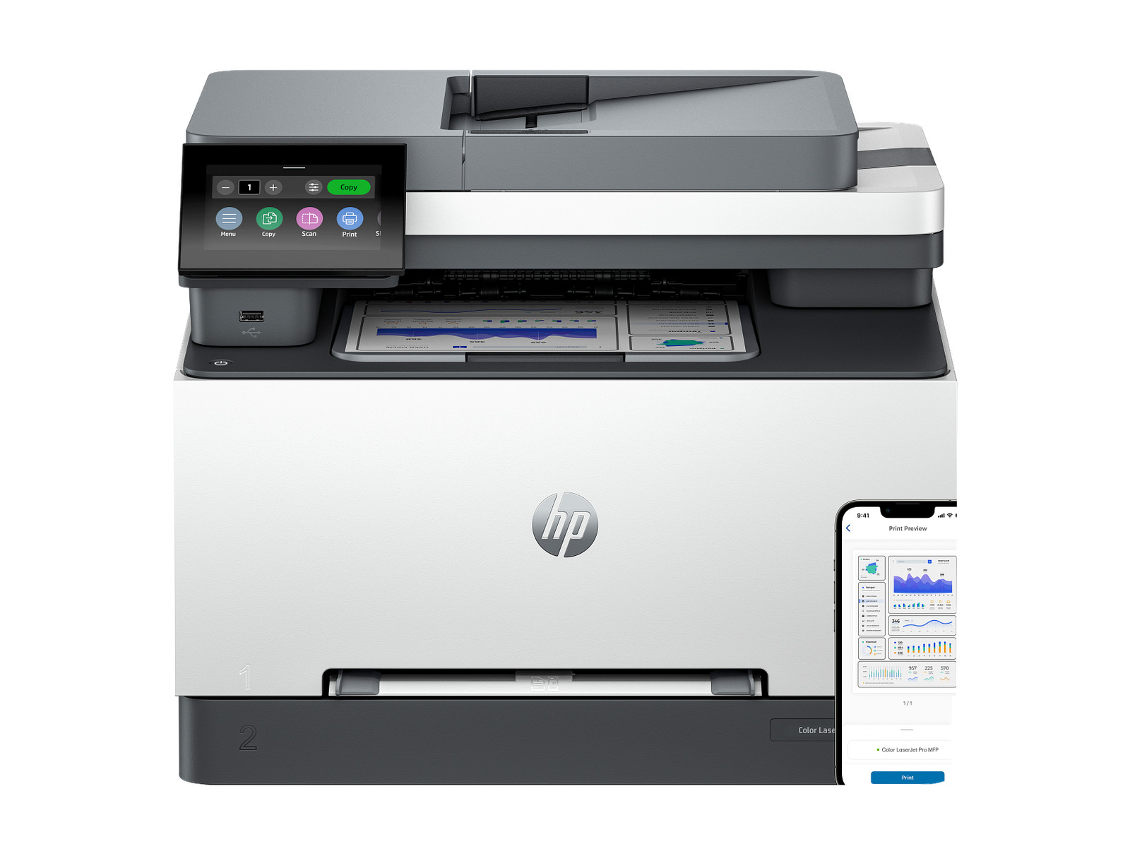 HP Color LaserJet Pro MFP 3301fdw Laser Printer, Color Mobile Print, Copy, Scan,