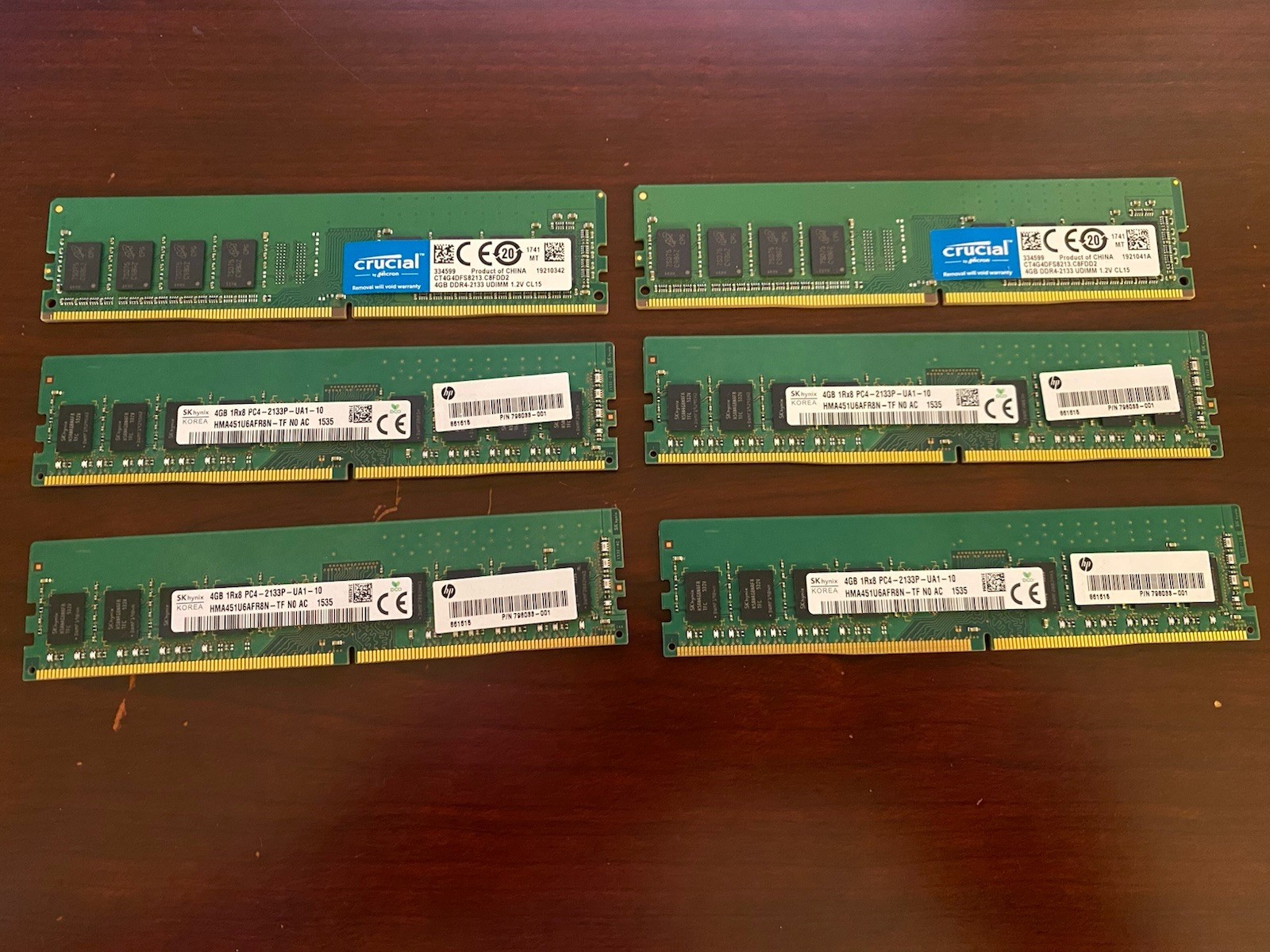 Assorted 4GB DDR4 G2U