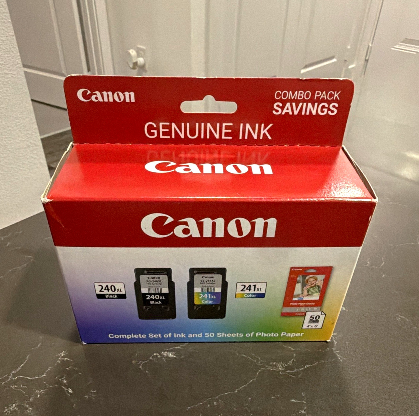 Canon PG-240XL/CL-241XL Genuine Ink Cartridges Black/Tri-Color Inkjet