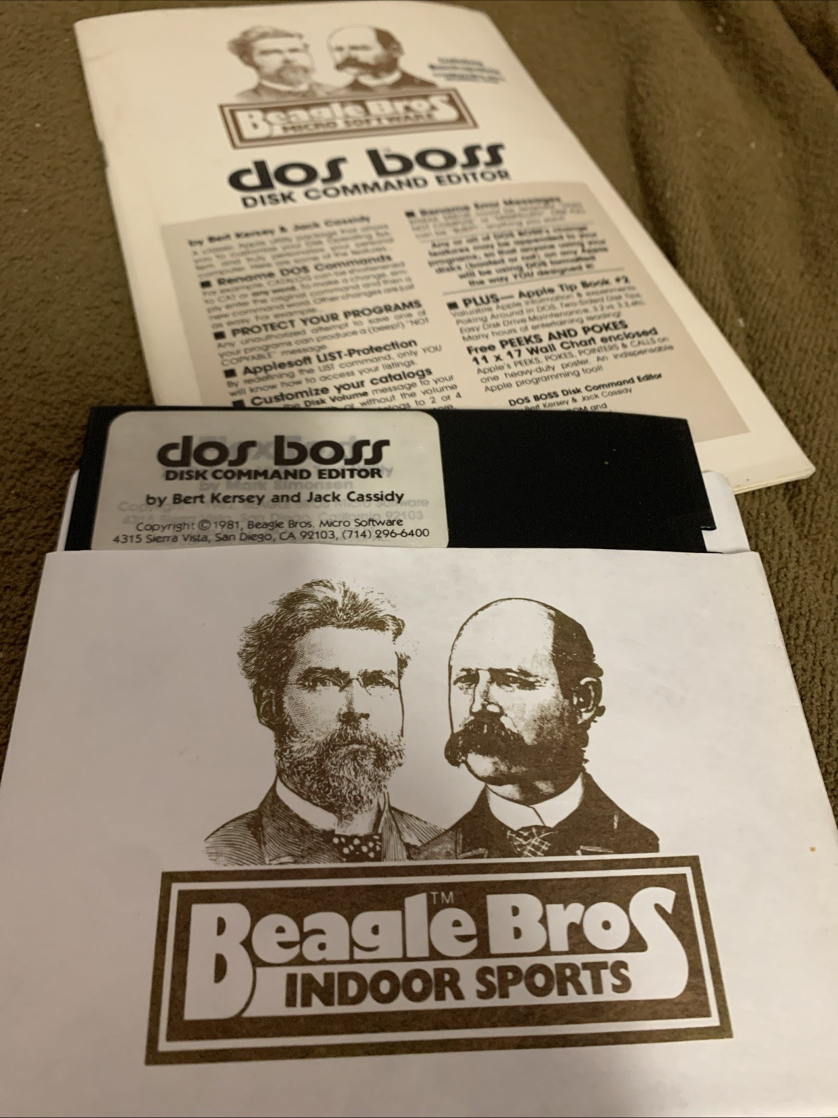 Beagle Bros Dos Boss Disk Command Editor Very Good Vintage 1981 Apple Floppy
