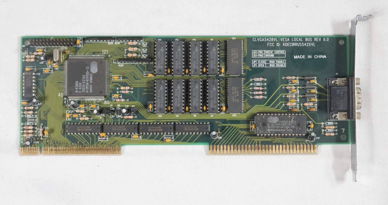 Cirrus Logic CL-GD5429 VGA Card 16 bit VLB vesa local bus tested ISAO14