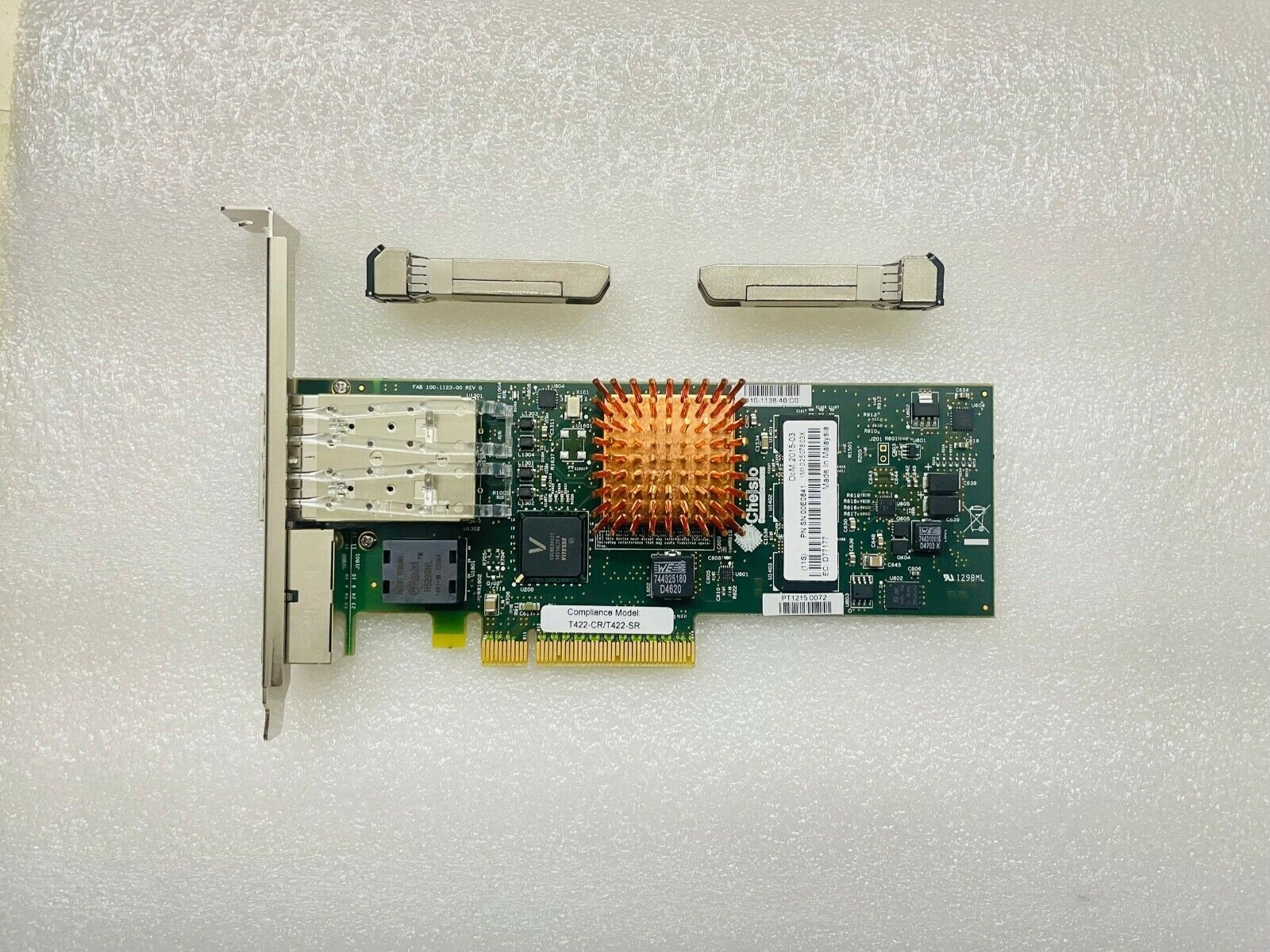 T422-CR CHELSIO QUAD-PORT 1GBE/10GBE ETHERNET UNIFIED WIRE ADAPTER W/ SFP