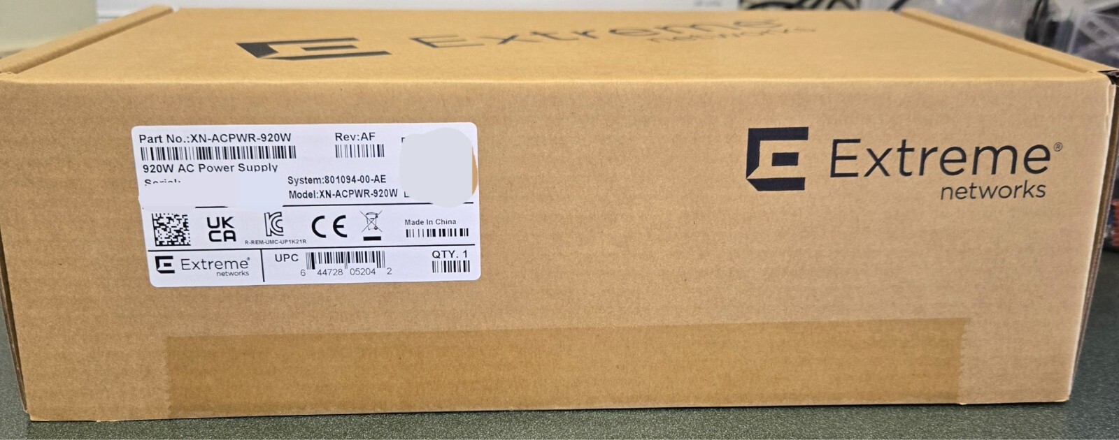 New Extreme Networks XN-ACPWR-920W AC Power Supply NIB