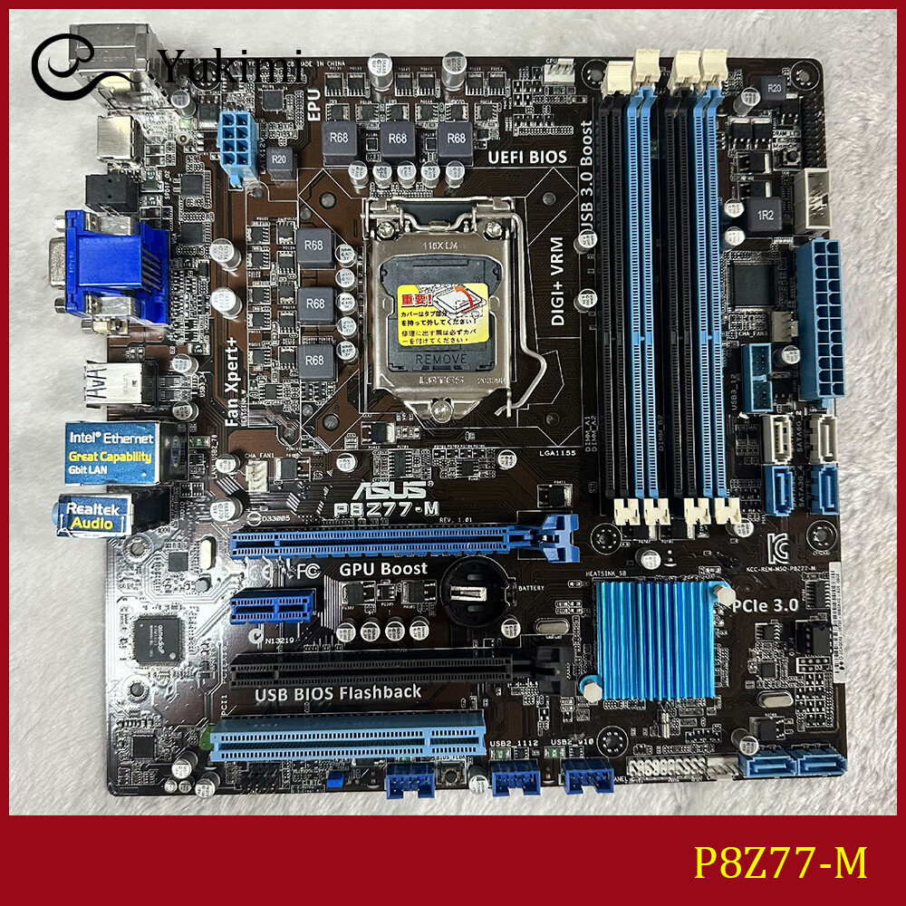 FOR ASUS P8Z77-M DDR3*4 32GB LGA 1155 HDMI VGA DVI Micro ATX Motherboard Test OK