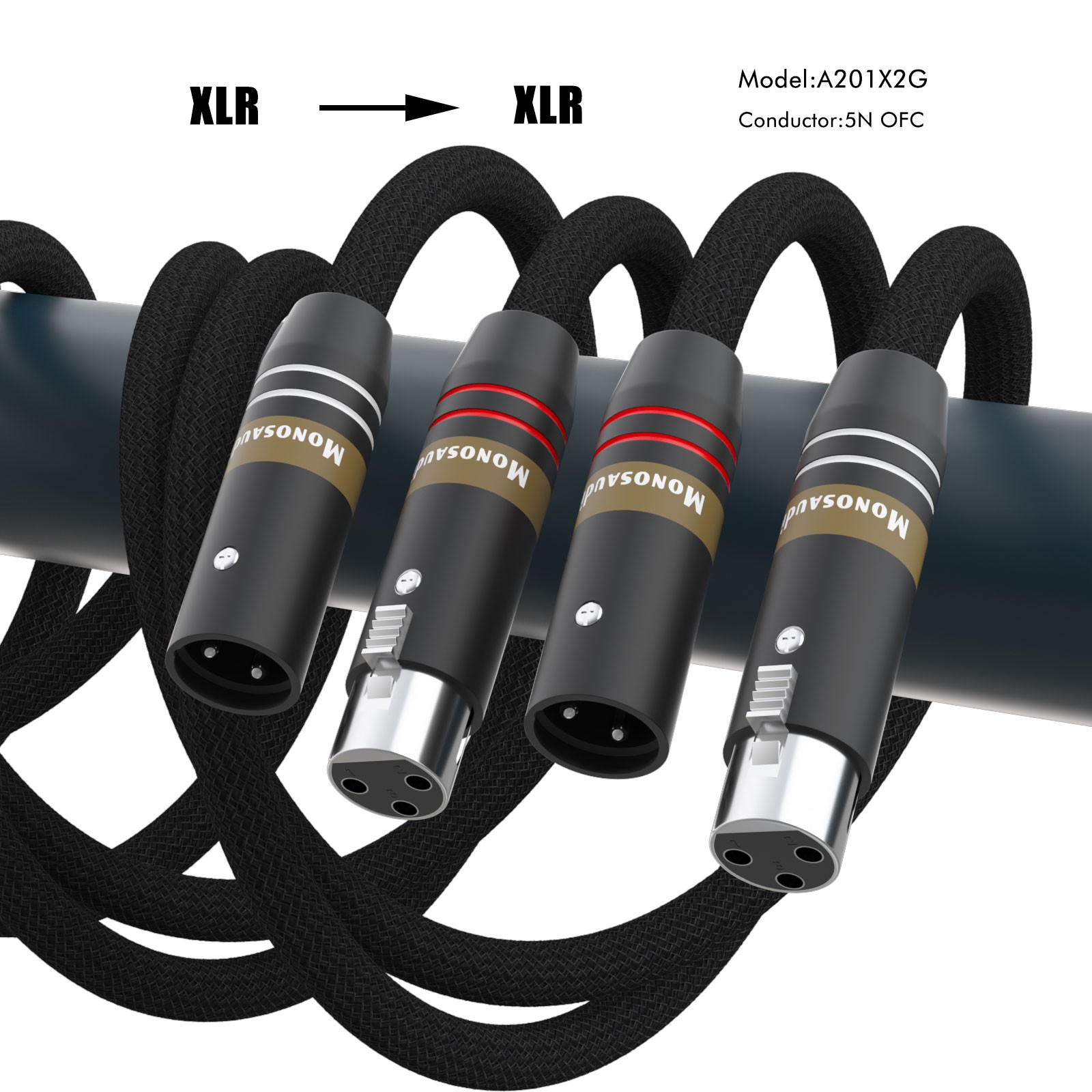 Pair Audio XLR/RCA Cable Multiple OFC Copper Silver Plated Interconect Cable