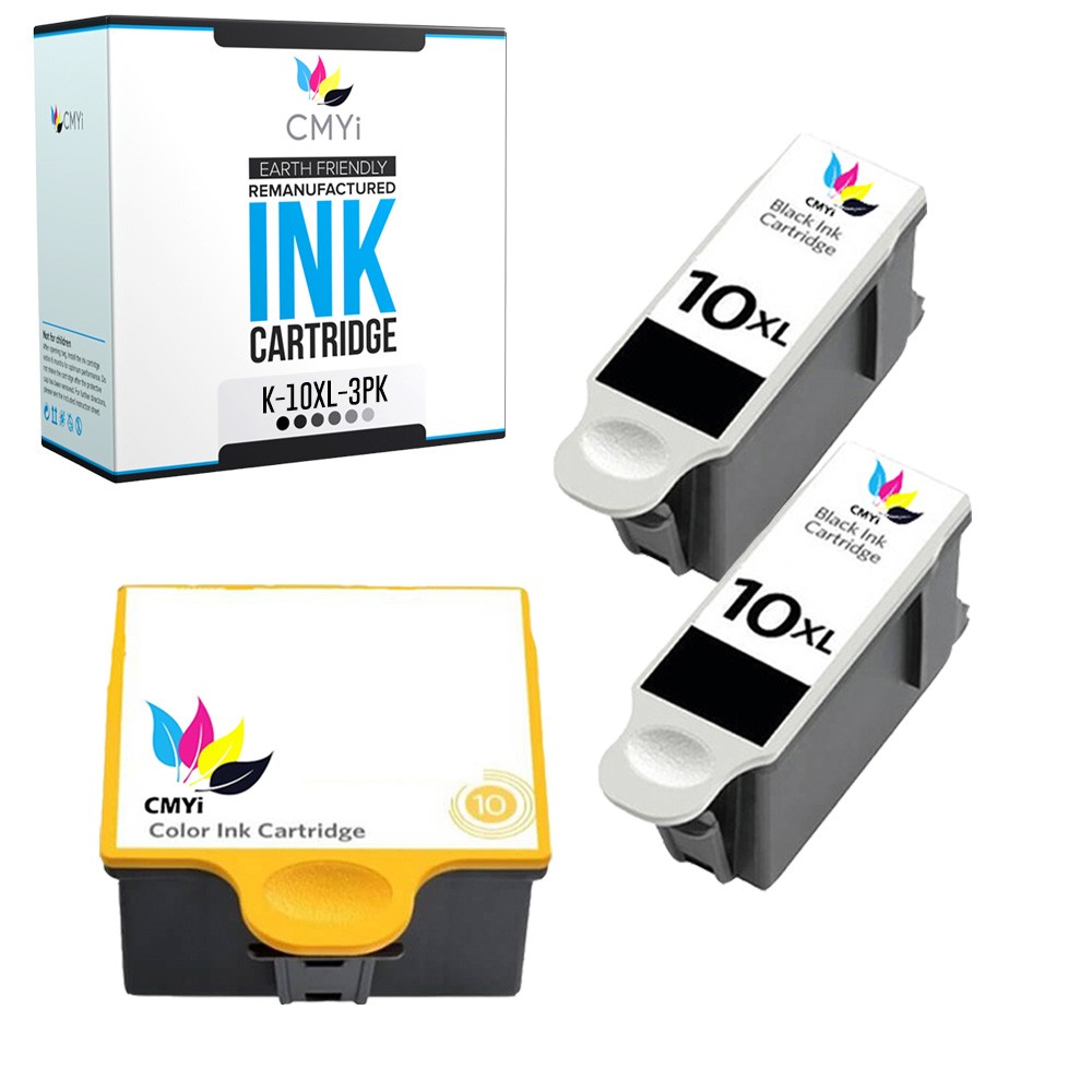 3PK CMYi Compatible Ink Cartridges 10B 10C for Kodak ESP 7, 7200, 7250, 9, 9200