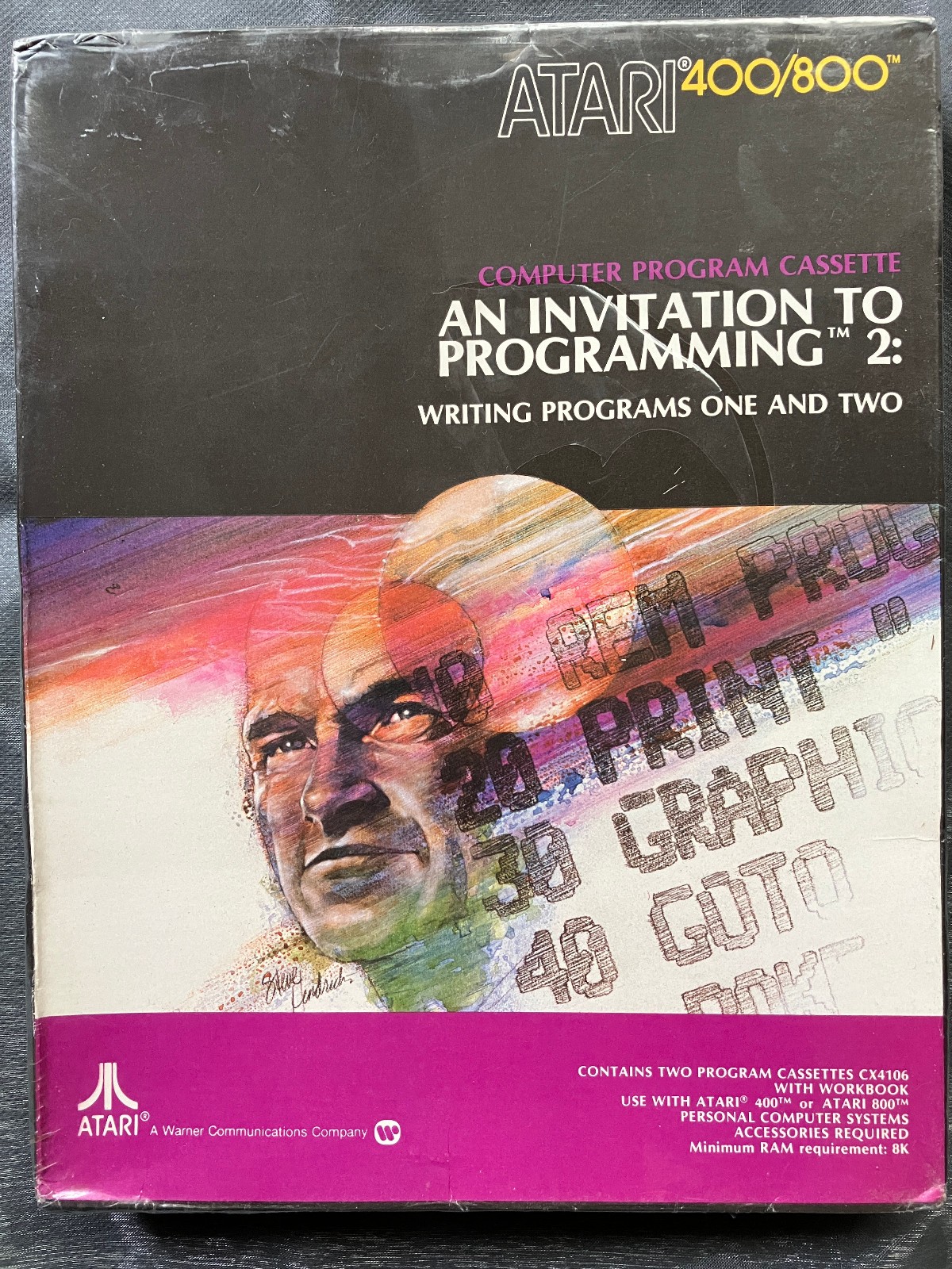 Atari 400/800 Invitation To Programming 2 (2 books/cassettes). Sealed Vintage