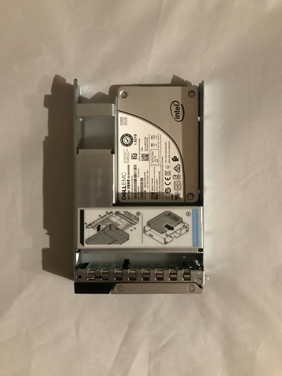 33R2T DELL 1.92TB 6Gbps SATA INTEL D3-S4510  SSDSC2KB019T8R RI TLC 3.5 SSD R740