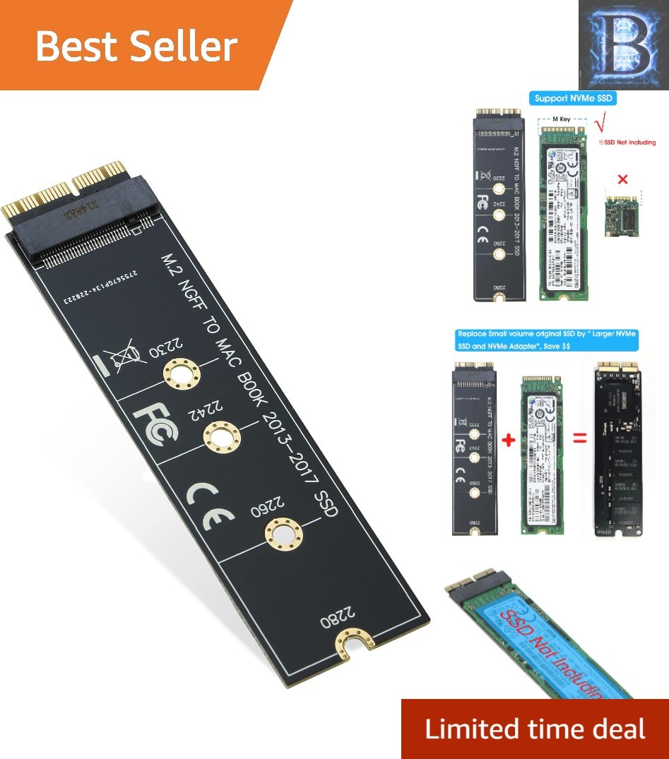 Upgrade Your Mac Performance: M.2 NVMe to 12+16Pin Adapter for MacBook 2013-2017