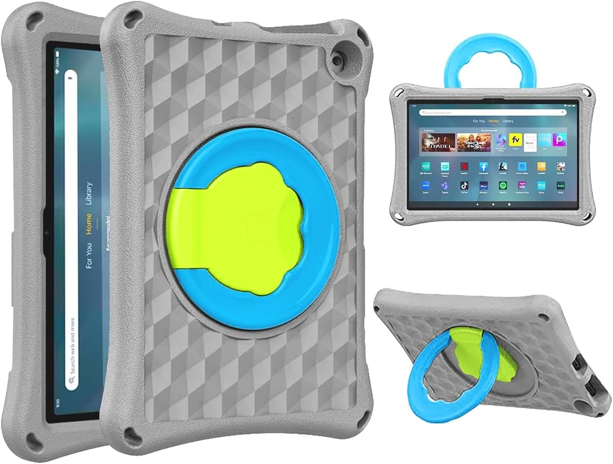Kids Friendly Shockproof Case for 10 Inch Tablet, Lightweight Anti-Slip Design