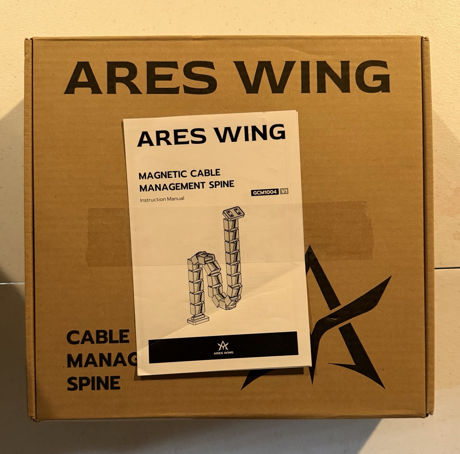 ARES WING NIB Magnetic Cable Management Spine Standing Desk Vertebrae Cord New