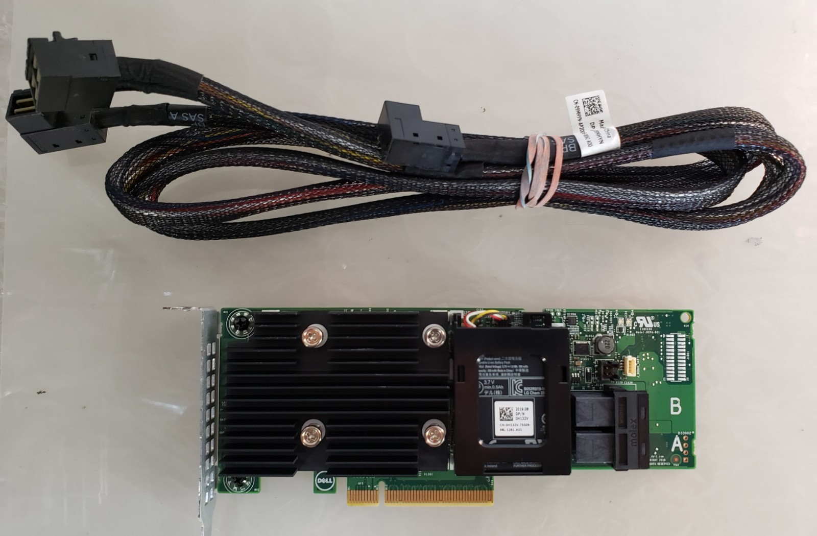 Dell PERC 0XYHWN SAS Raid Controller w/ SAS Cable + Battery