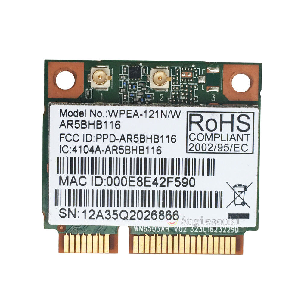 ATHEROS AR5BHB116 AR9382 DUAL BAND 300Mbps 802.11n WiFi Mini PCI-E Wireless Card
