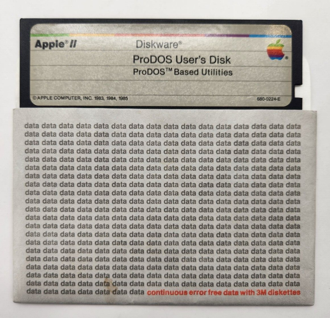 Apple II ProDOS User\'s Disk ProDOS Based Utilities 1983, 1984, 1985 680-0224-E