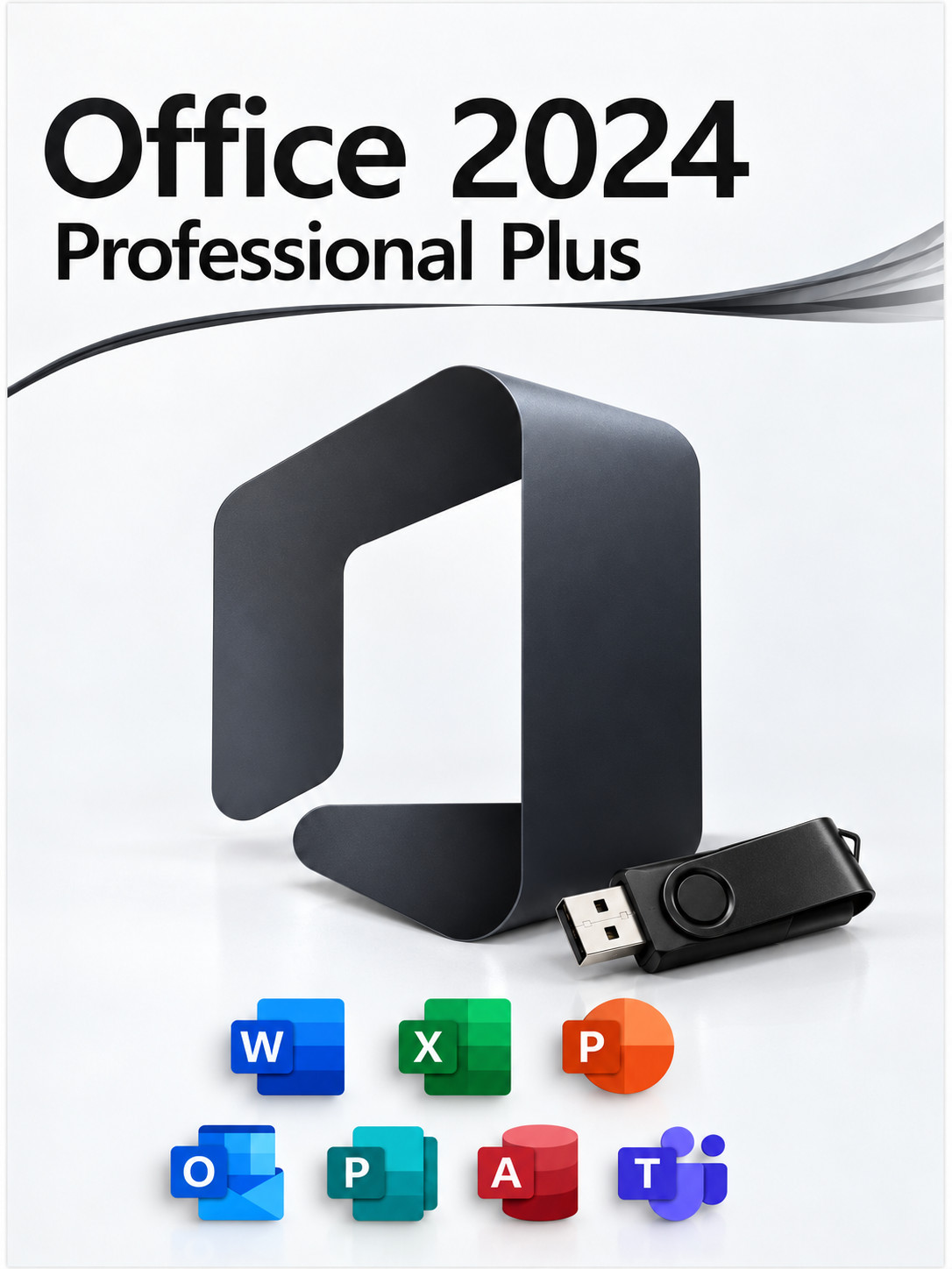 1 PC MS 2024 Office USB STANDALONE COMPLETE FULL VERSION PACK