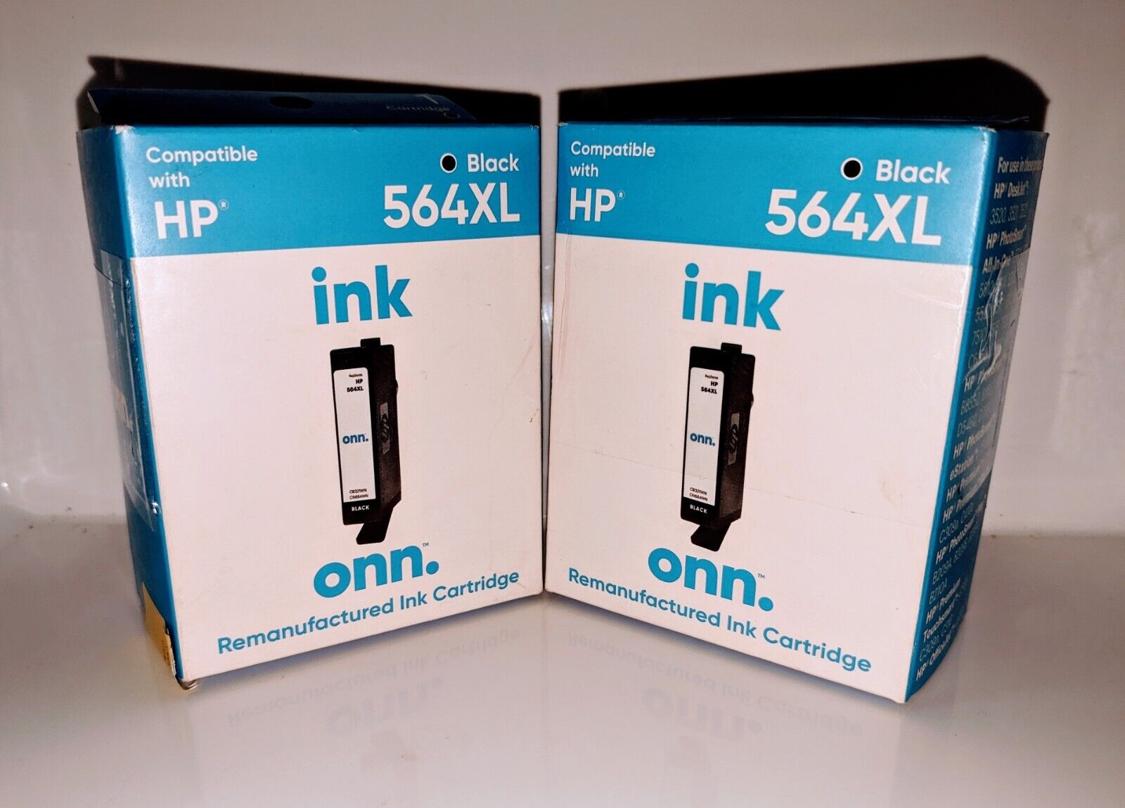 2PK ONN 564XL Black  Ink Cartridges W/HP Printer Compatibility 