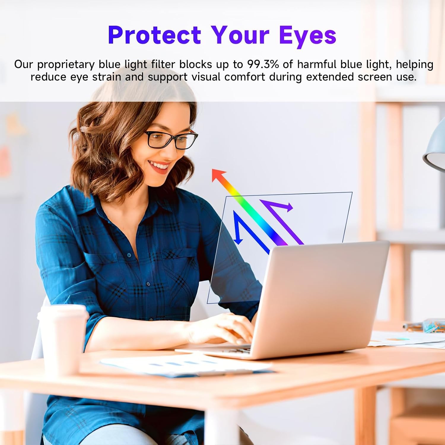 14-Inch 16:10 Blue Light Filter Laptop Screen Protector | HD Clear Eye Protectio