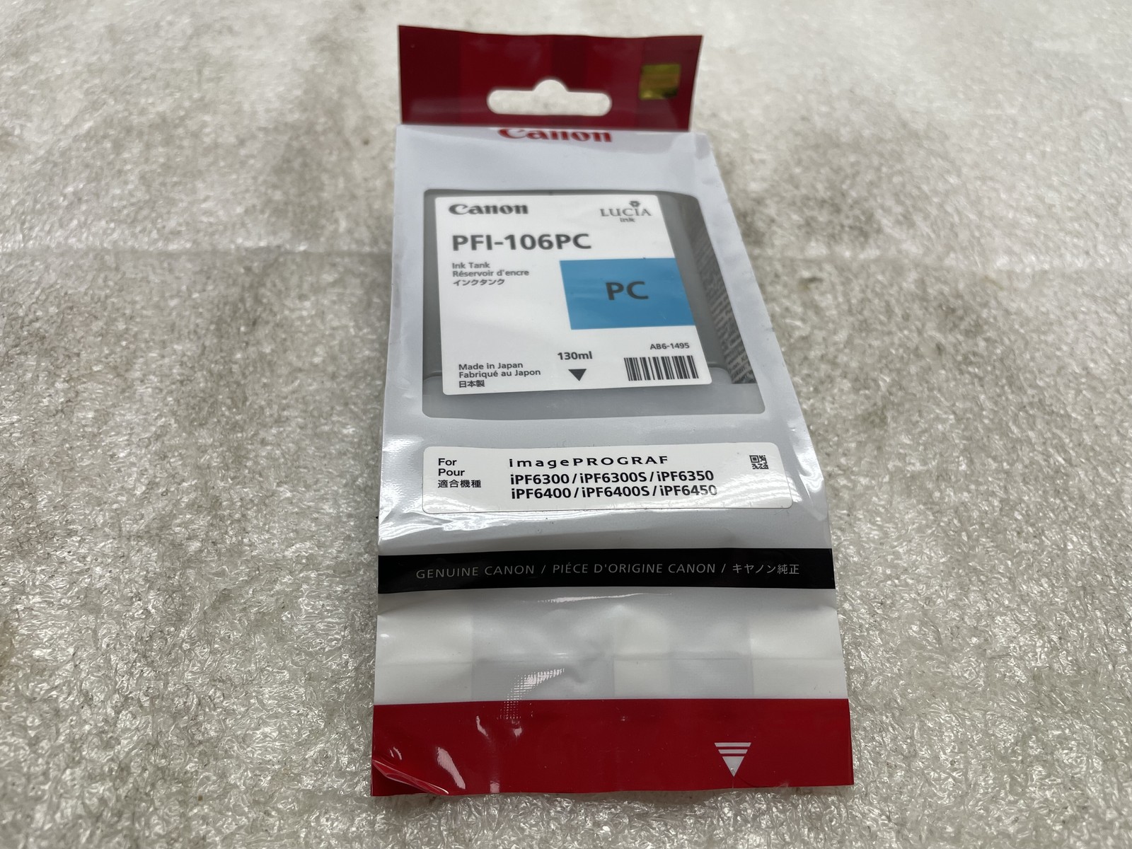 Genuine Canon PFI-106PC Photo Cyan Ink Tank IPF6300 IPF6400 Expired 05-2019