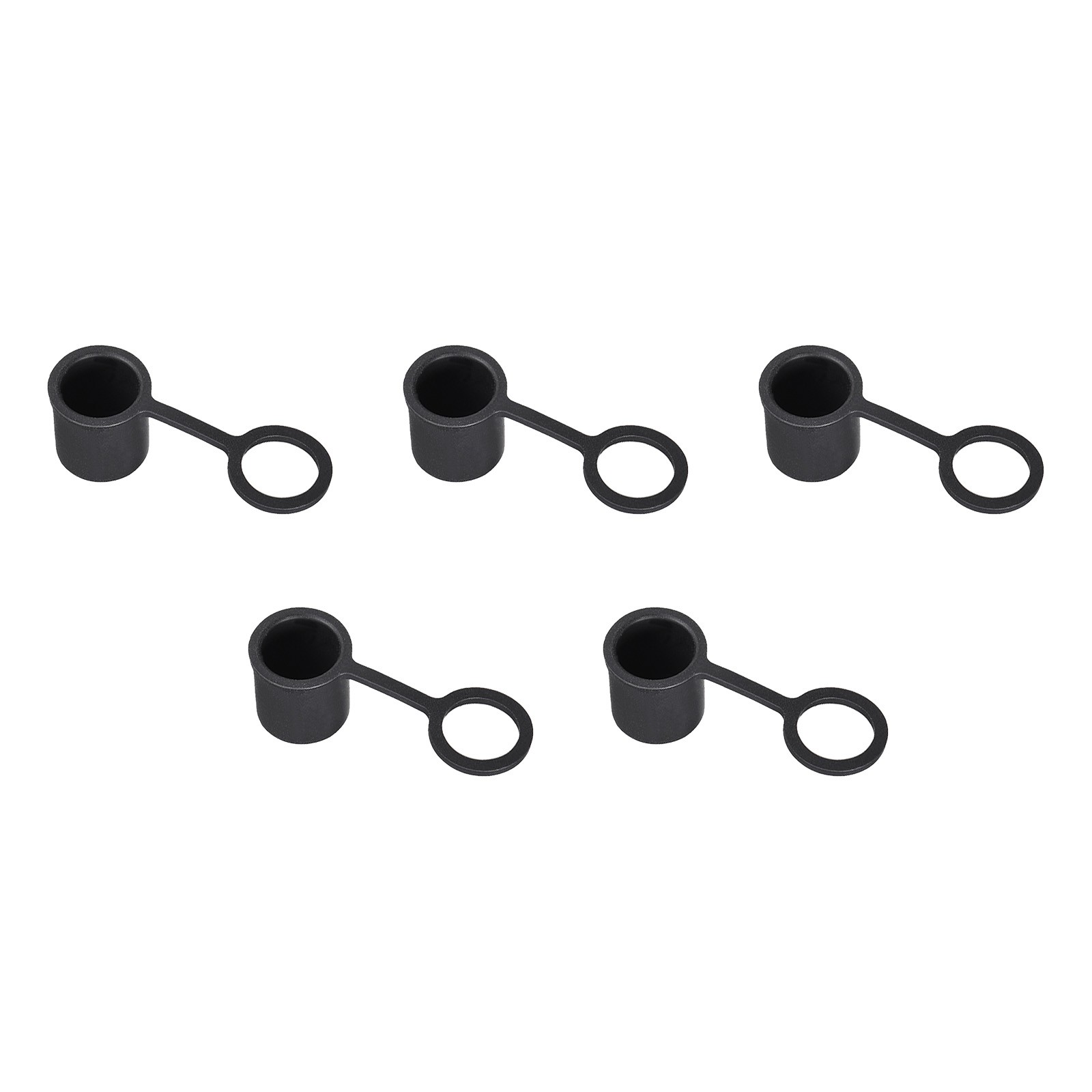 BNC-B Anti Dust Plug Port Dust Silicone Covers Caps Stoppers Black 5pcs