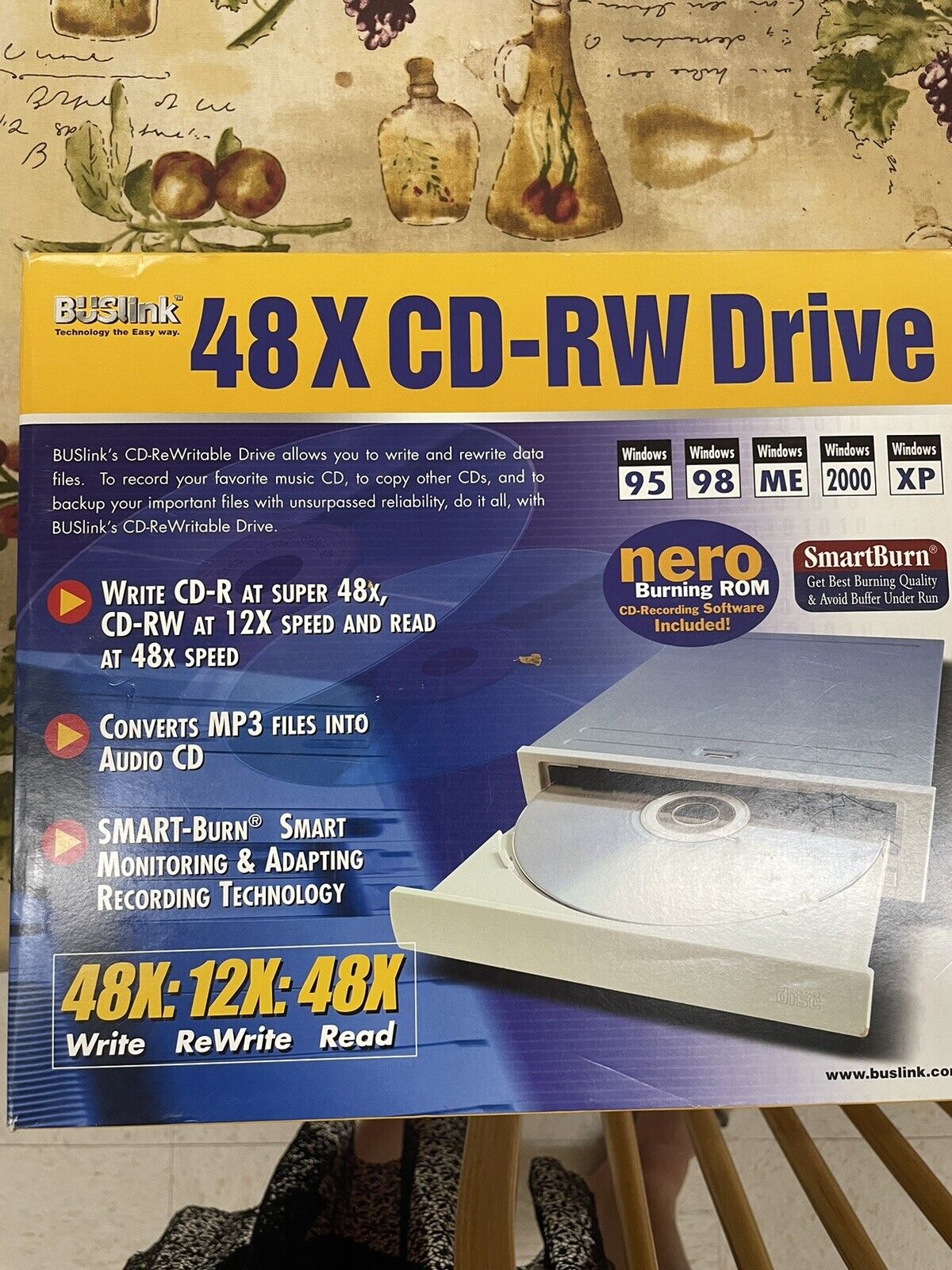 BUSlink 48 X CD-RW Drive Model RW4848 Opened Box