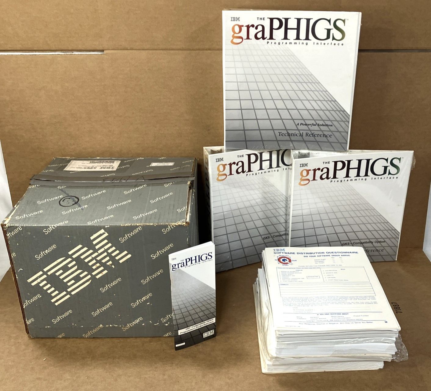 Vintage IBM graPHIGS Programming Interface Release 3.4 Manuals Reference Lot