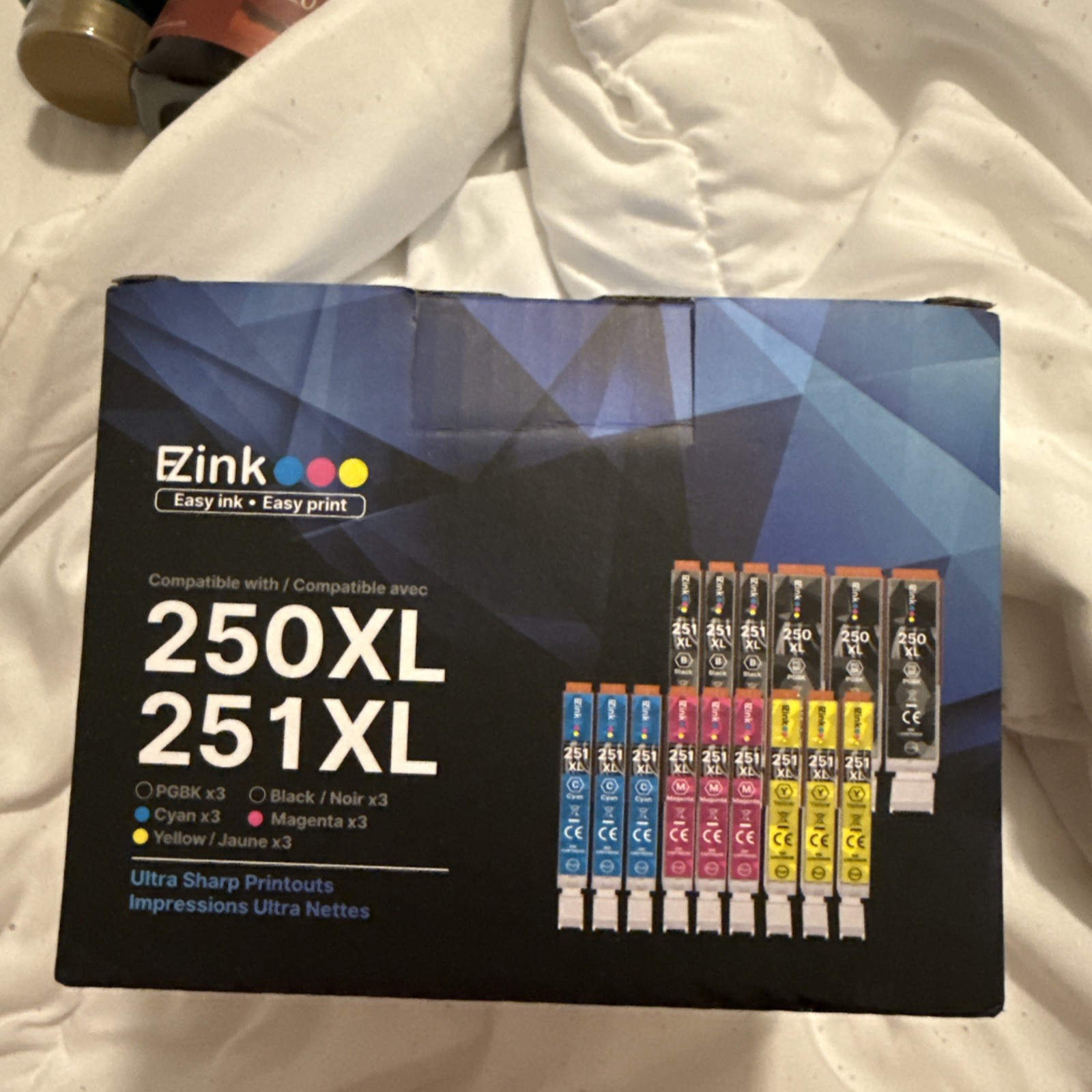 EZink Ink Cartridges PGI250XL, CLI251XL (15 Pack) All Sealed  LOOK