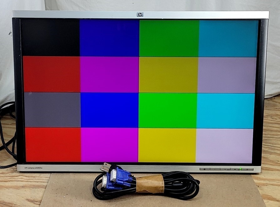 HP Compaq LA2405x A9P21A 24" LCD Monitor DP DVI VGA Grade B SEE NOTES