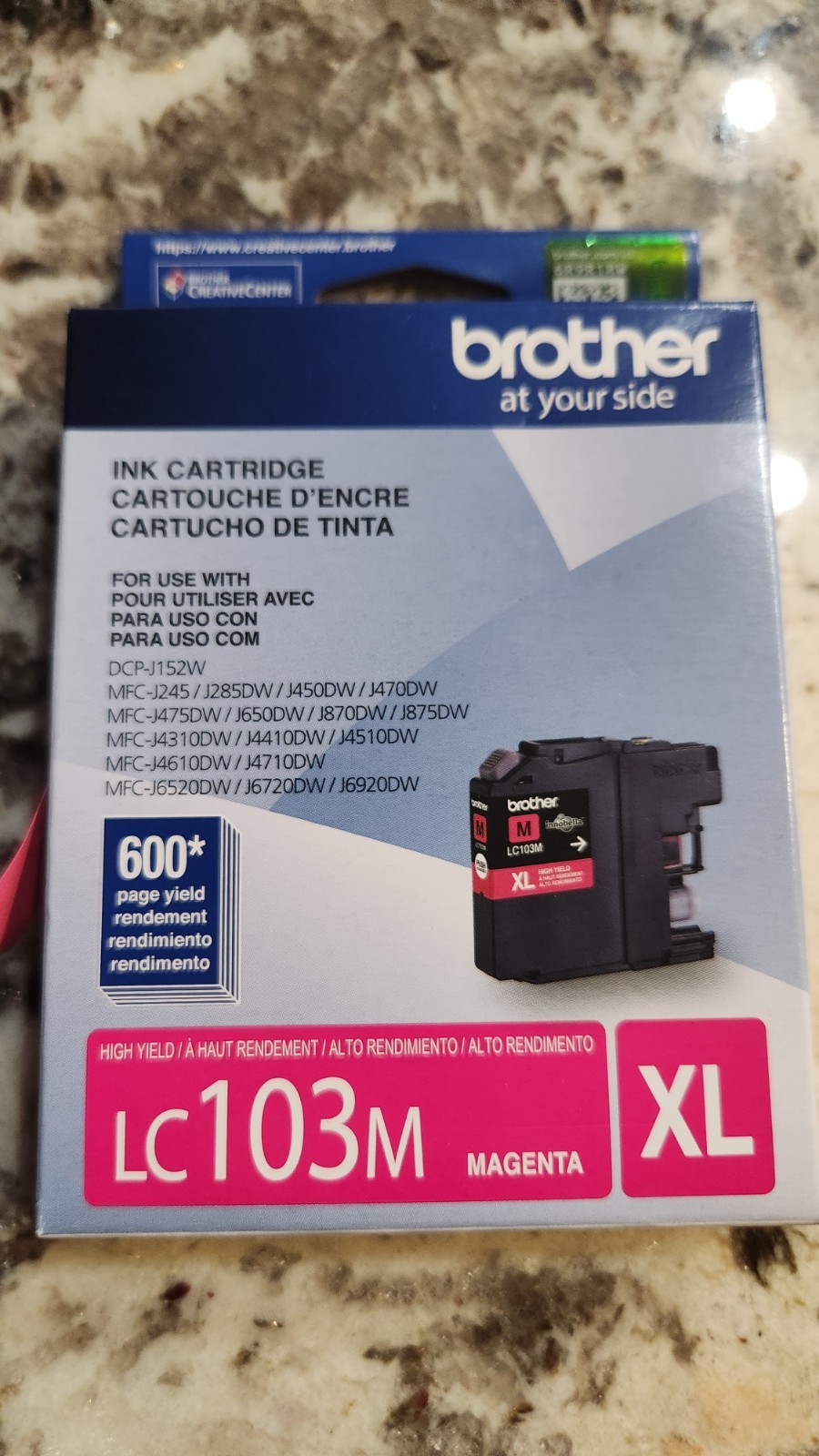 Brother LC103M Magenta Ink Cartridge Sealed, Genuine (#118)