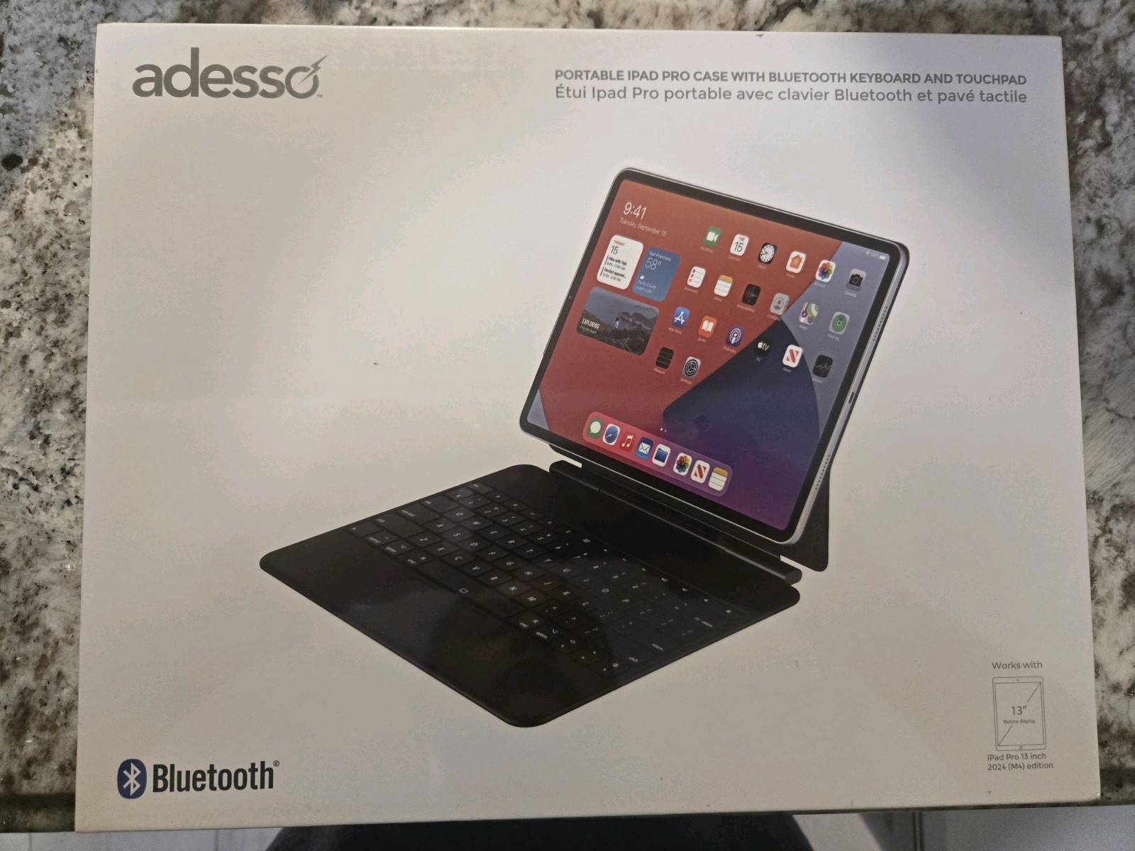 Adesso EasyTouch Folio Keyboard for iPad Pro 13 inch M4 Edition (WKB-7060)