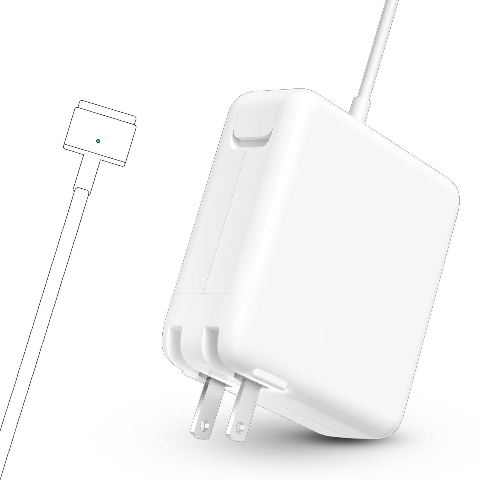 85W Magnetic T-Tip Power Adapter for MacBook Pro (2012-2017) - Fast Charging, Re
