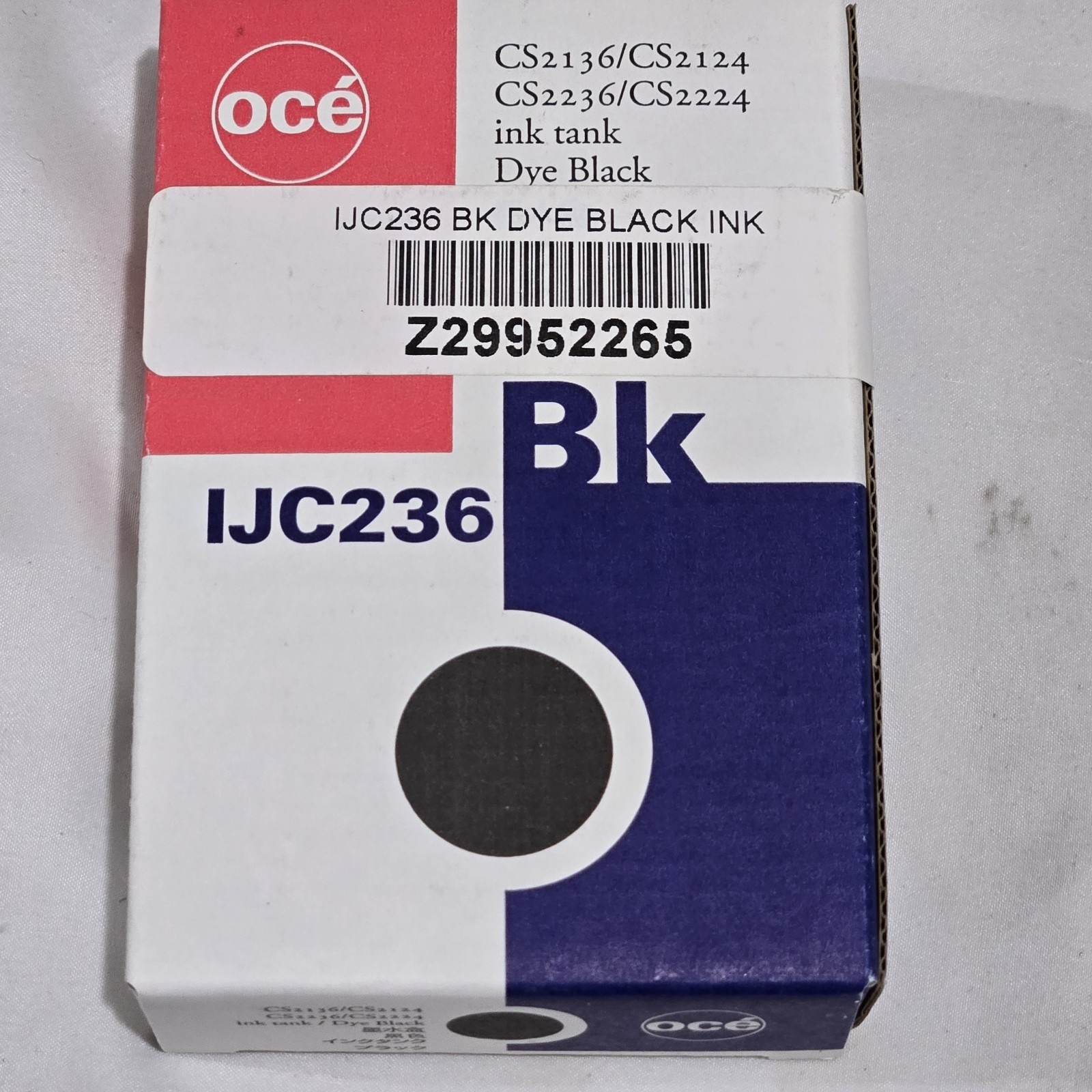 Original Ink OCE CS-2136/2124/2236/2224 ink tank Dye Black IJC-236 BK