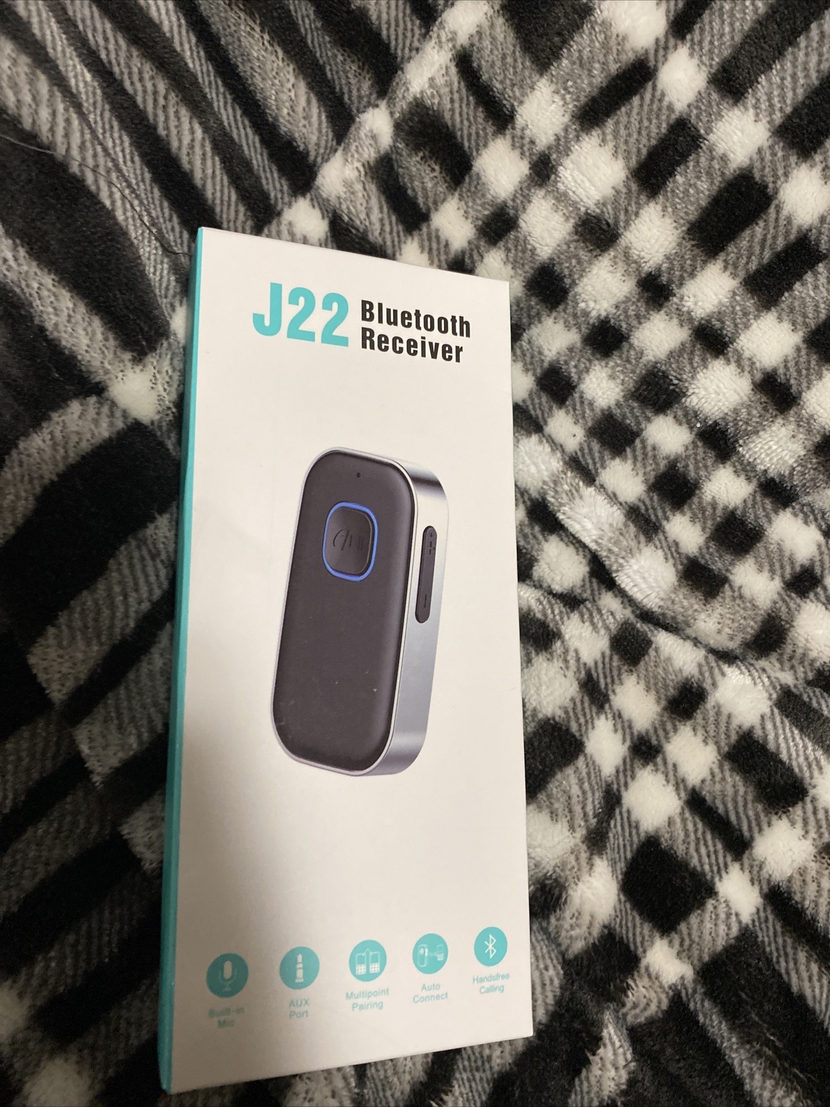 COMSOON j22  Bluetooth 5.0 Receiver  Noise Cancelling Bluetooth AUX Adapter,