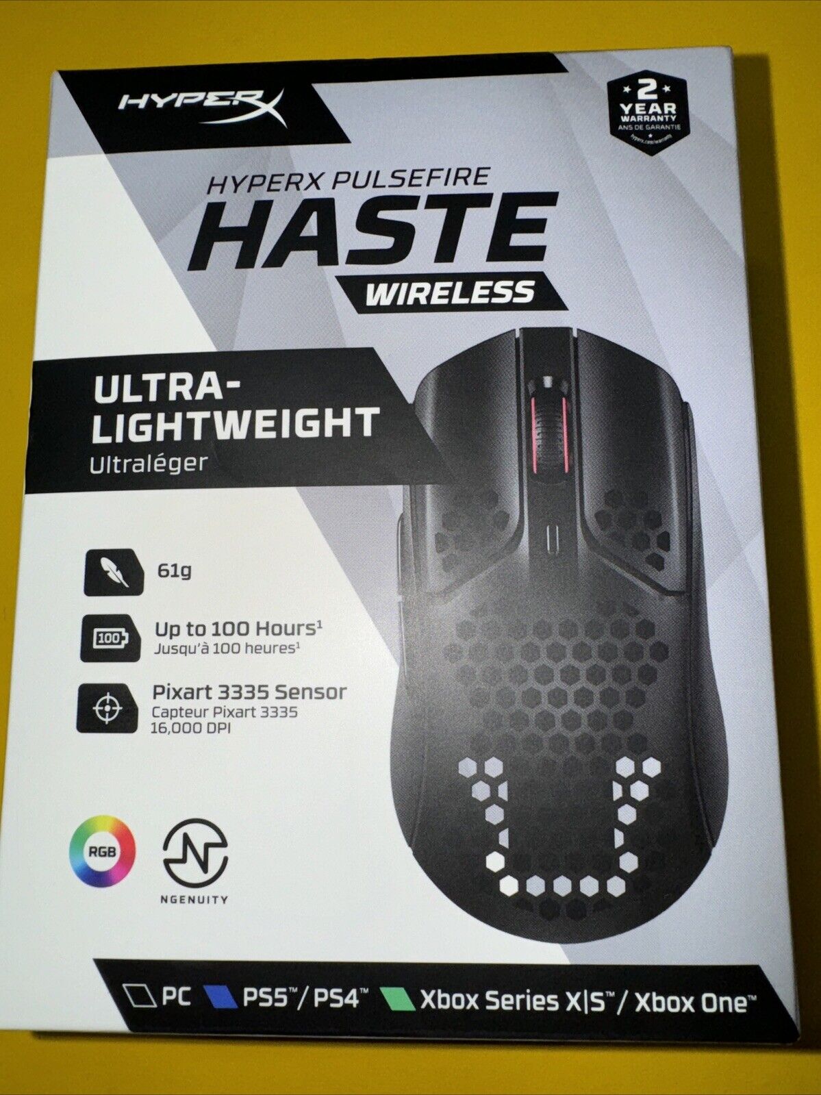 HP HyperX Pulsefire Haste Wireless (Ultra-Lightweight, AP5D7AA) Gaming Mouse