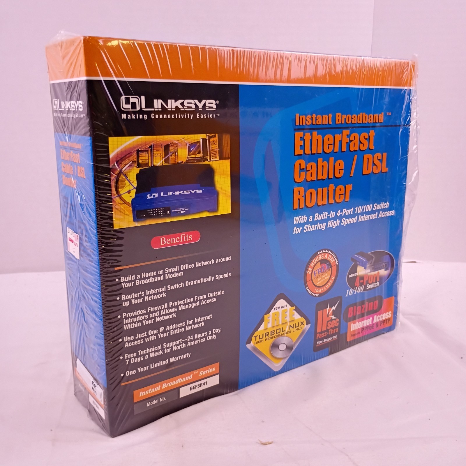 Linksys Instant Broadband EtherFast Cable/DSL Router 4-Port 10/100 Switch NIB