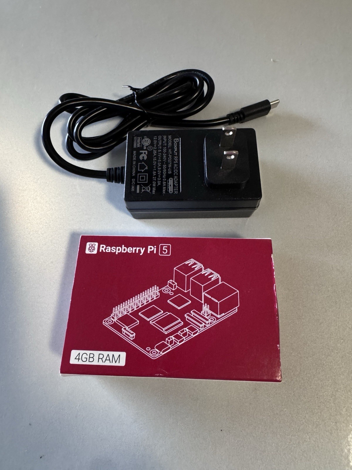 Raspberry Pi 5 Model B 4GB RAM WiFi 6 Original Box Generic USB-C Power