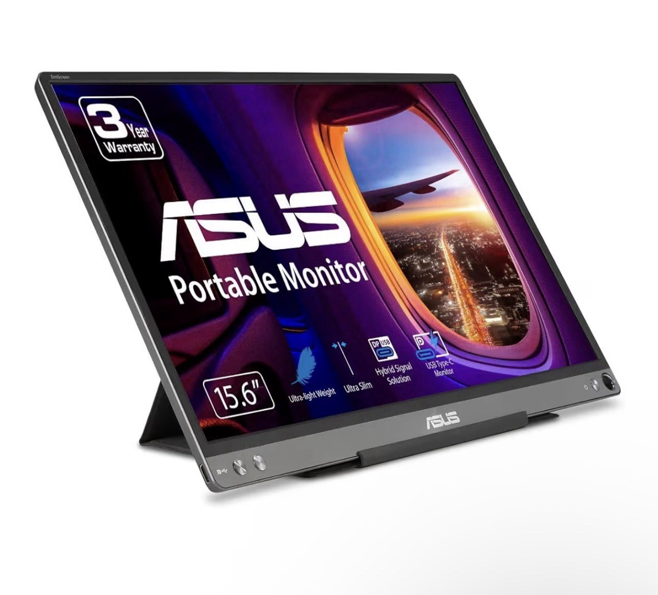 ASUS ZenScreen MB16ACE 15.6" Full HD IPS LED Portable Monitor - Dark Gray