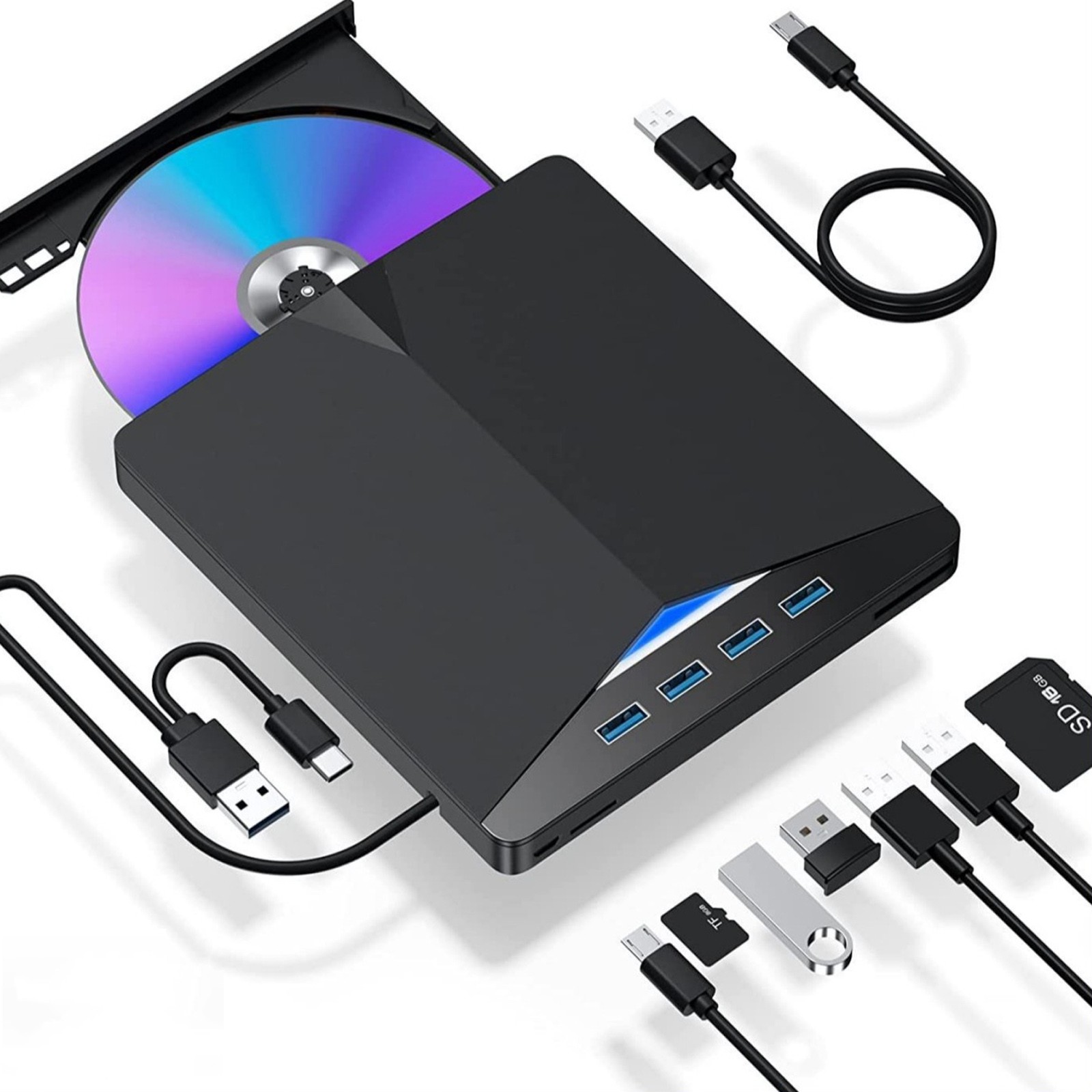7IN1 BD Burner External USB 3.0 Player DVD CD 3D Recorder Drive Movie Player·
