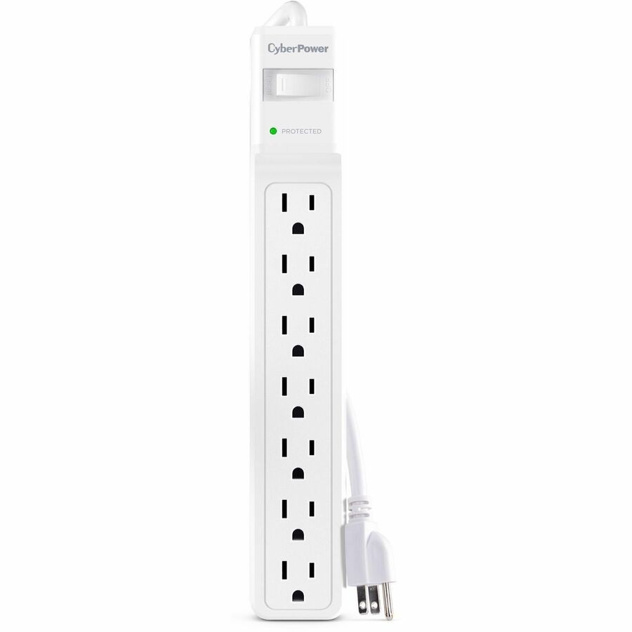 CyberPower CSB706W Essential 7 Outlet Surge Protector with 1800 J Surge