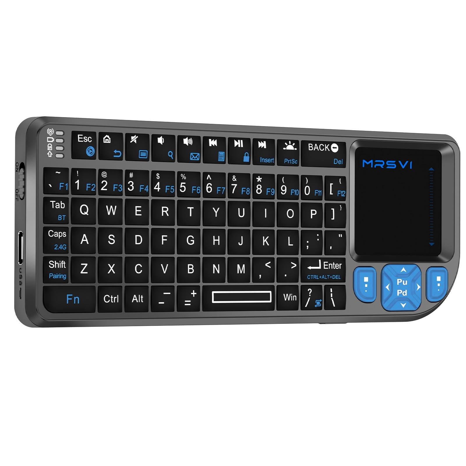 Mini Keyboard with Touchpad, Bluetooth + 2.4G Dual-Mode Ultra-Thin Portable K...